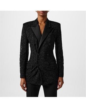 Saint Laurent Guipure Lace Blazer - Black