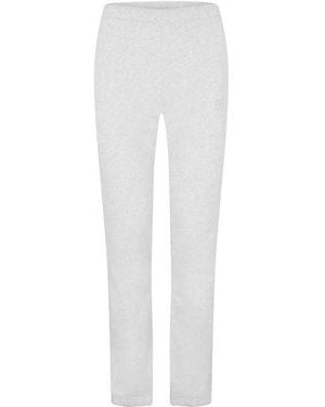 Anine Bing Closed Hem Fleece Joggers - White