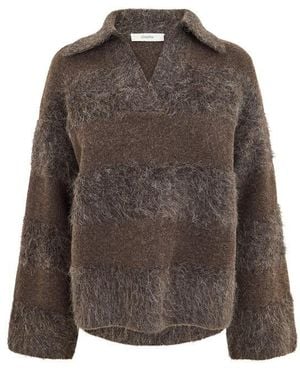 JOSEPH Take Knitted Crew Neck Jumper - Brown