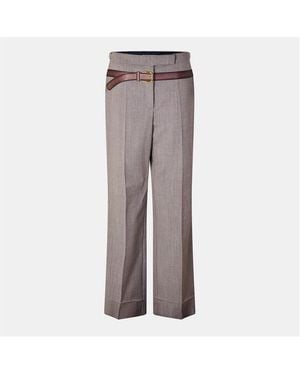 Prada Trompe High-Rise Wide Leg Trousers - Brown