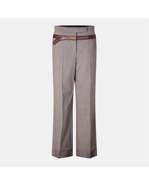 Prada Trompe High-Rise Wide Leg Trousers - Brown