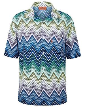 Missoni Zigzag Short-sleeved Shirt - Blue