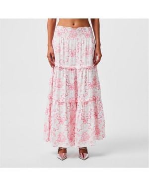 LoveShackFancy Evera Skirt - Pink