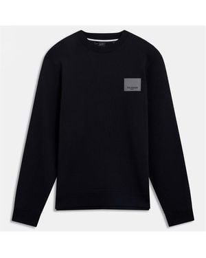 Ted Baker Ls Logo Patch Sweatshirt - Blue