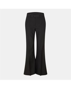 Balenciaga High Rise Wide Leg Trousers - Black