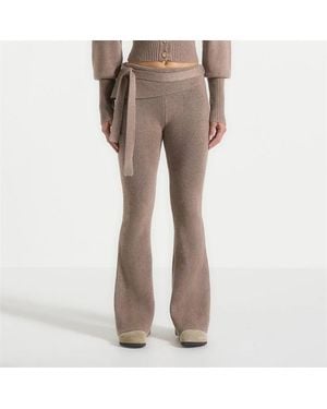 Manière De Voir Knitted Fit & Flare Leggings - Natural