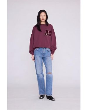 Anine Bing Crew Sweatshirt - Purple