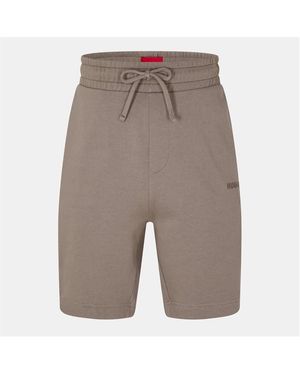 HUGO Bodywear Sporty Logo Shorts With Logo Tape Detail - Grey