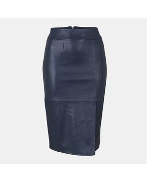 BOSS Setora Leather Shorts - Blue
