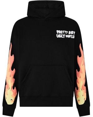 PRETTY BOY UGLY WORLD Flame Hoodie - Black