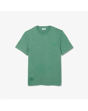 Lacoste Washed Effect Heavy Jersey T-Shirt - Green