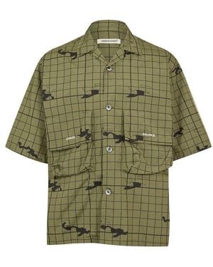 Undercover Night Camo Short Sleeve Patterned Shirt - Green
