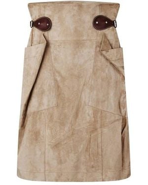 Bottega Veneta Midi Skirt - Natural