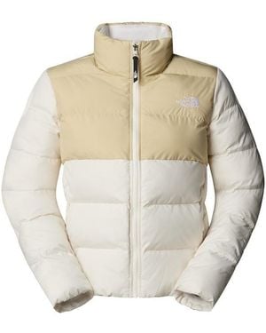The North Face Saikuru Water And Wind Resistant Oversized Fit Short Puffer Jacket - Natural
