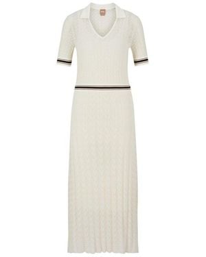 BOSS Faselia Knitted Dress - White