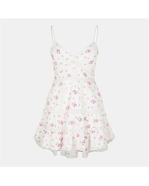LoveShackFancy Love Solbina Mini Dress - White