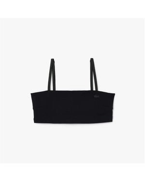 Lacoste Quick Dry Uv Protect Technical Bralette - Black