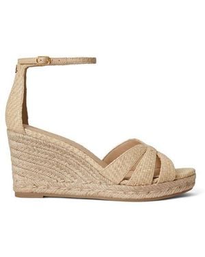 Ralph Lauren Wedge Heeled Sandals - Metallic