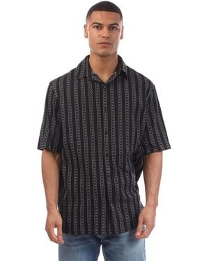 Off-White c/o Virgil Abloh Arrow Stripes Bowling Shirt - Black