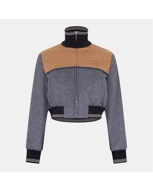 Miu Miu Miu Bicolour Cropped Ld62 - Grey