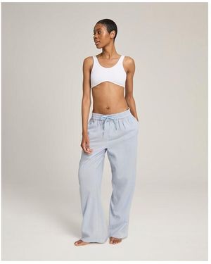 Nudea Classic Trouser Organic Cotton Gauze - Blue