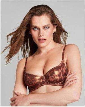 Agent Provocateur Cayla Underwire Bikini Top - Brown