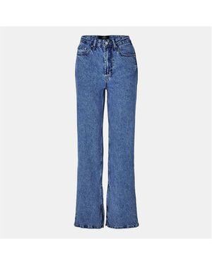Represent Mid Rise Cotton Full Length Straight Leg Jeans - Blue