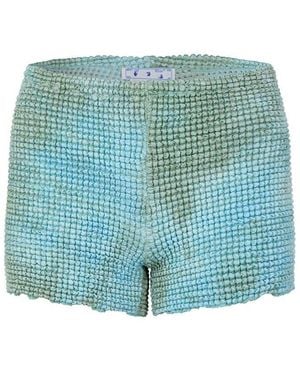 Off-White c/o Virgil Abloh Tie Dye Shorts, All Over Design - Blue