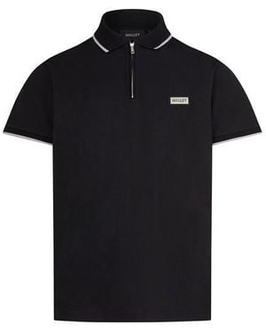 Mallet Breathable Soft-Touch Short Sleeve Polo Shirt - Black