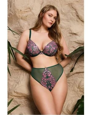Playful Promises Ada Blossom & Plunge Bra - Brown