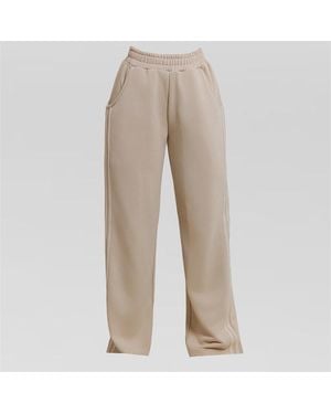 Mars the Label Kiera Open Hem Fleece Jogging Bottoms - Natural