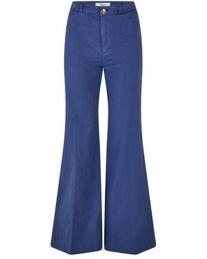 Chloé Bell Cotton High-Rise Wide Leg Jeans - Blue