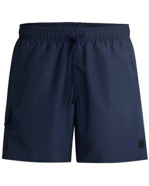 BOSS Dive Swim Shorts With Mesh Lining - Blue