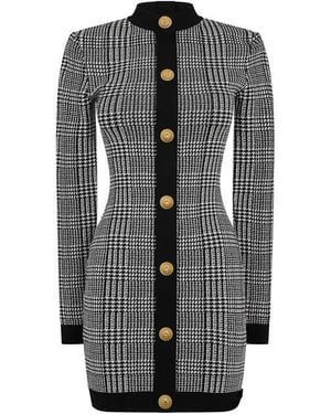 Balmain Knit Dress Ld54 - Grey