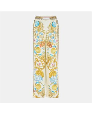 Versace High-Rise Wide Leg Trousers - Metallic