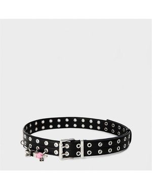 Ganni Eyelet Belt Ld54 - Black