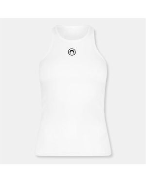 Marine Serre Moon Racerback Vest - White