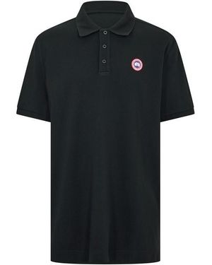 Canada Goose Beckley Logo Cotton Polo Shirt - Black