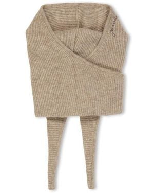Ganni Soft Wool Balaclava - Grey