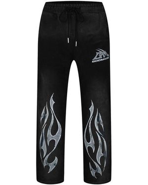 God Made Gm Logo Joggers - Black