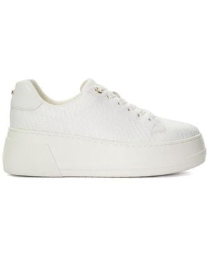 Dune Episode Leather Flatform Sole Trainers - White
