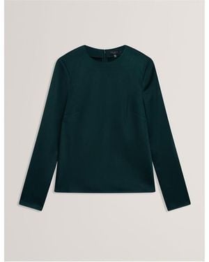 Ted Baker Mesh Long Sleeve T-Shirt - Green