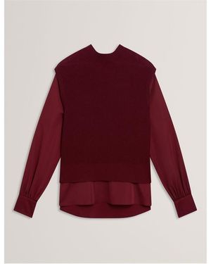 Ted Baker Knitted Top - Red