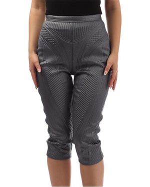 Mugler High Cut Booty Shorts - Grey
