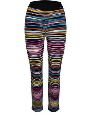 Missoni Stripe Straight Leg Trousers - Blue