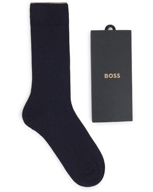 BOSS Rs Cashmere Silk Uni 10265696 Ankle Sock - Blue