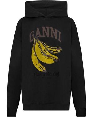 Ganni Banana Pull Over Hoodie - Blue