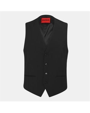 HUGO Slim-Fit Formal Waistcoat - Black