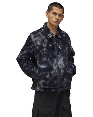 Y-3 All Over Print Camo Short Puffer Jacket - Blue