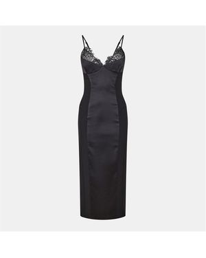 Bardot Katana Structured Bodycon Dress - Black
